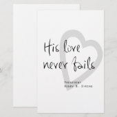 zijn liefde is nooit mislukt , zo schrijft yring l briefpapier (Voorkant / Achterkant)