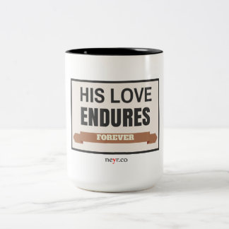 Zijn Love Endures voor ever 15 Oz Mok
