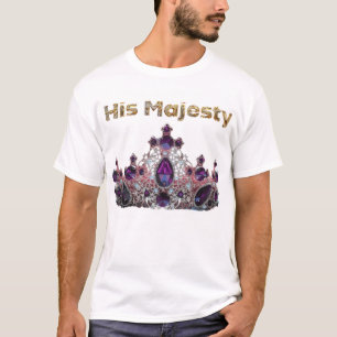Zijn Majesteit – Koninklijk Paarse Kroonontwerp T-shirt