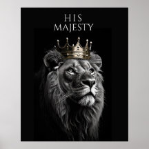 Zijn Majesteit – Koninklijke Leeuw Kroon Poster