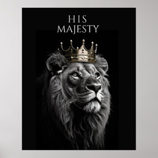 Zijn Majesteit – Koninklijke Leeuw Kroon Poster