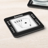 Zijn Man Cave Square Onderzetters (Linkerzijde)