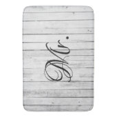 Zijn man en haar heer en mevrouw Bruidegom Rustic Badmat (Voorkant Verticaal)