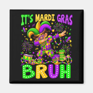 Zijn Mardi Gras Bruh Dabbing Jongen New Orleans Re Magneet