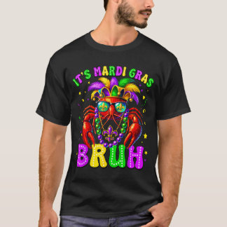 Zijn Mardi Gras Bruh Grappige Rivierkreeft Outfit  T-shirt