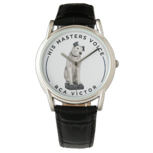 Zijn Master's Voice Black & White Signature Nipper Horloge