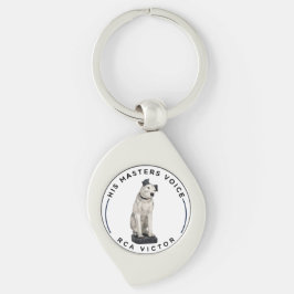 Zijn Master's Voice Black & White Signature Nipper Sleutelhanger