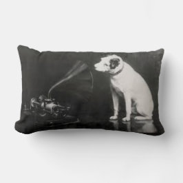 Zijn Master's Voice  zwart-wit Kussen