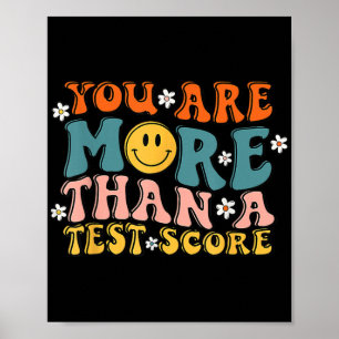 Zijn meer dan een test score Groovy leraar testen Poster