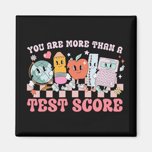 zijn meer dan een test score leraar Kinder testen  Magneet (Voorkant)
