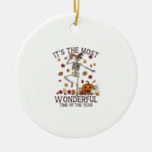 Zijn meest wonderbaarlijke dansende skelet Hallowe Keramisch Ornament
