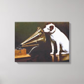 Zijn meester Nipper The Dog Canvas Afdruk (Voorkant)