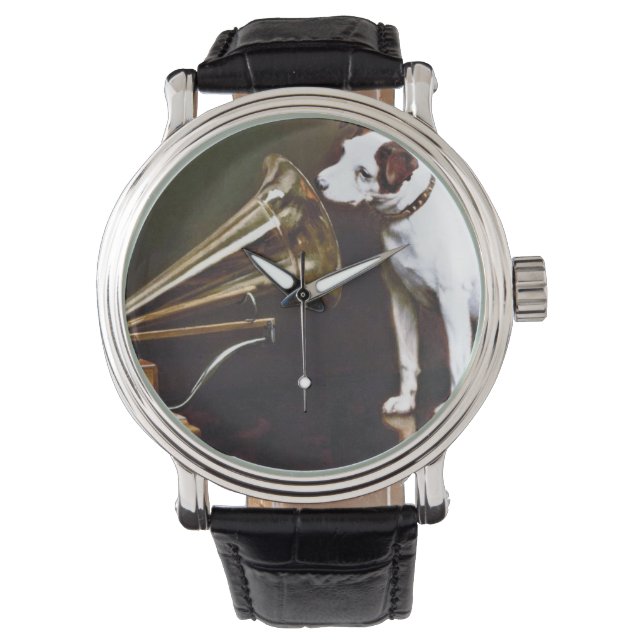 Zijn meester Nipper The Dog Horloge (Voorkant)