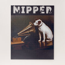 Zijn meester Nipper The Dog