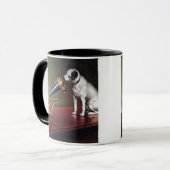 Zijn meesterstem kleur mok (Voorkant links)