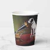 Zijn meesterstem kleur papieren bekers (Achterkant)