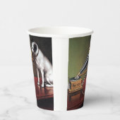 Zijn meesterstem kleur papieren bekers (Rechts)