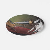 Zijn meesterstem  kleur papieren bordje (Gekanteld)