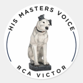 Zijn meesterstem RCA Victor Ronde Sticker