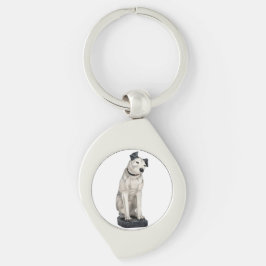 Zijn meesterstem signatuur Nipper The Dog Sleutelhanger