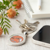 Zijn meesterstem Sinaasappel Sleutelhanger (Zijkant)