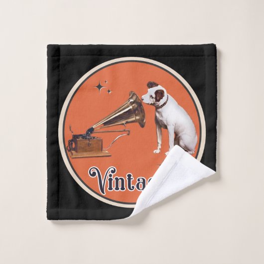 Zijn meesterstem  Sinaasappel Washandje (Wasdoekje)