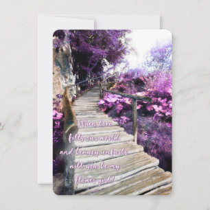 zijn mijn bloemmeisje , een houten pad , nodig uit kaart