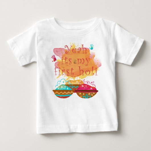 ZIJN MIJN EERSTE HOLI BABY BODYSUIT (Voorkant)