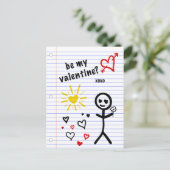 zijn mijn papieren schetsen van valentijn notitieb briefkaart (Staand voorkant)