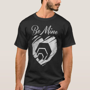 Zijn Mine Hex Coin Valentijn Crypto Symbolische Cr T-shirt
