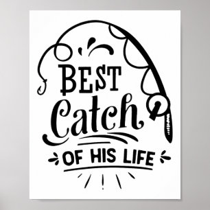 Zijn mooiste vangst ooit Matching koppel vissen Poster