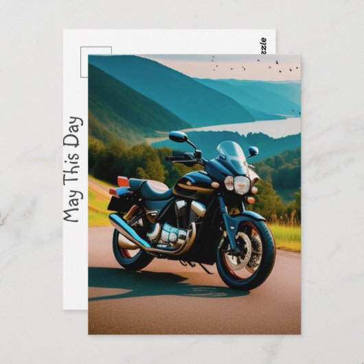 Zijn motorfiets briefkaart (Voorkant / Achterkant)