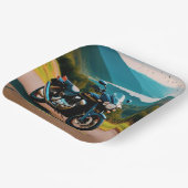 Zijn motorfiets papieren bordje (Gebogen)