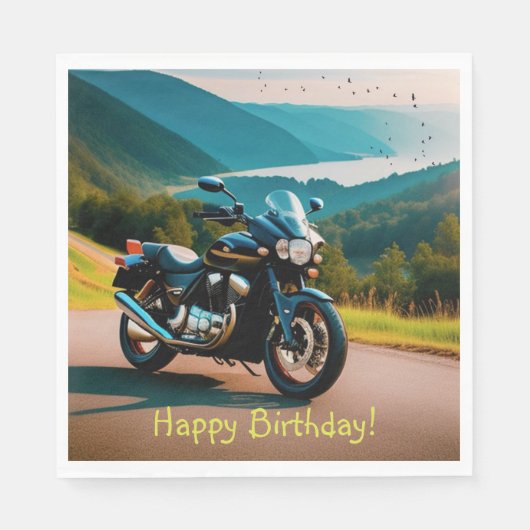 Zijn motorfiets servet (Voorkant)