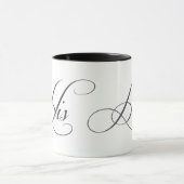 Zijn n Hers Matching Script Lettering Gift Mokken (Midden)