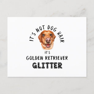 Zijn niet-Dog Hair's GOLDEN RETRIEVER Glitter Funn Aankondigingskaart