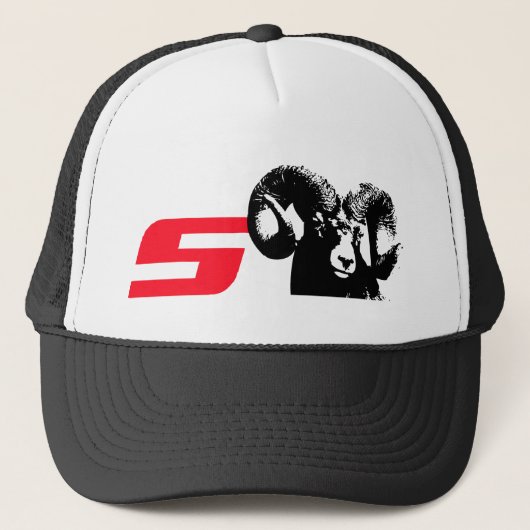 Zijn niet-uitgesproken Es-Ram Trucker Pet (Voorkant)