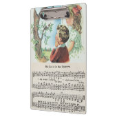 Zijn ogen staan op het spaanplaat van acryl klembord (Links)