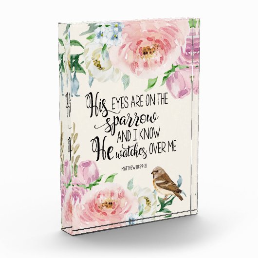 "Zijn ogen zijn op de mus" Foto Block (Links)