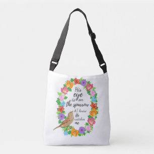 Zijn oog staat op de loer. crossbody tas
