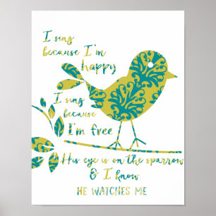 Zijn oog staat op de loer. poster