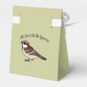 Zijn oog staat op de Sparrow. Bedankdoosjes (Achterkant)