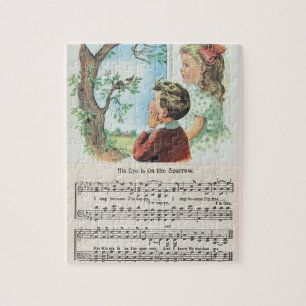 Zijn oog staat op de spuitmond. legpuzzel