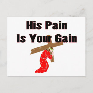 Zijn pijn is je aanwinst Christelijk cadeobject Briefkaart