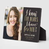 Zijn plannen Afstuderen Keepomwille Desktop Plaque Fotoplaat (Zijkant)