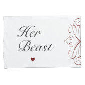 Zijn schoonheid Haar Beast Romantic Love Movie Cou Kussensloop (Voorkant-Rechts)