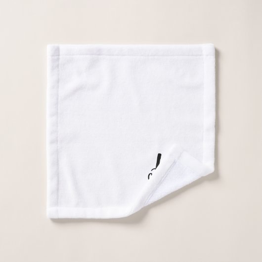 Zijn Script Monogram Bad Handdoek Set (Wasdoekje)