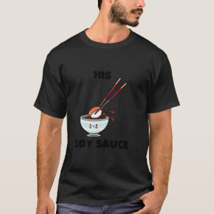 Zijn sojasaus bijpassend stel schattig foodie sush t-shirt