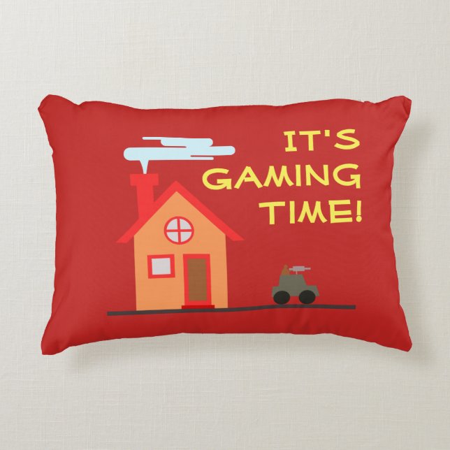 Zijn speeltijd decoratief kussen (Voorkant)