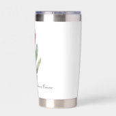 Zijn steadfast Love waterverf red rose Geïsoleerde Drinkbeker (Achterkant)